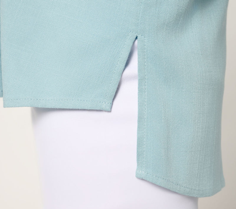 Attitudes by Renee Petite Stretch Woven Button Front Tunic — View 11