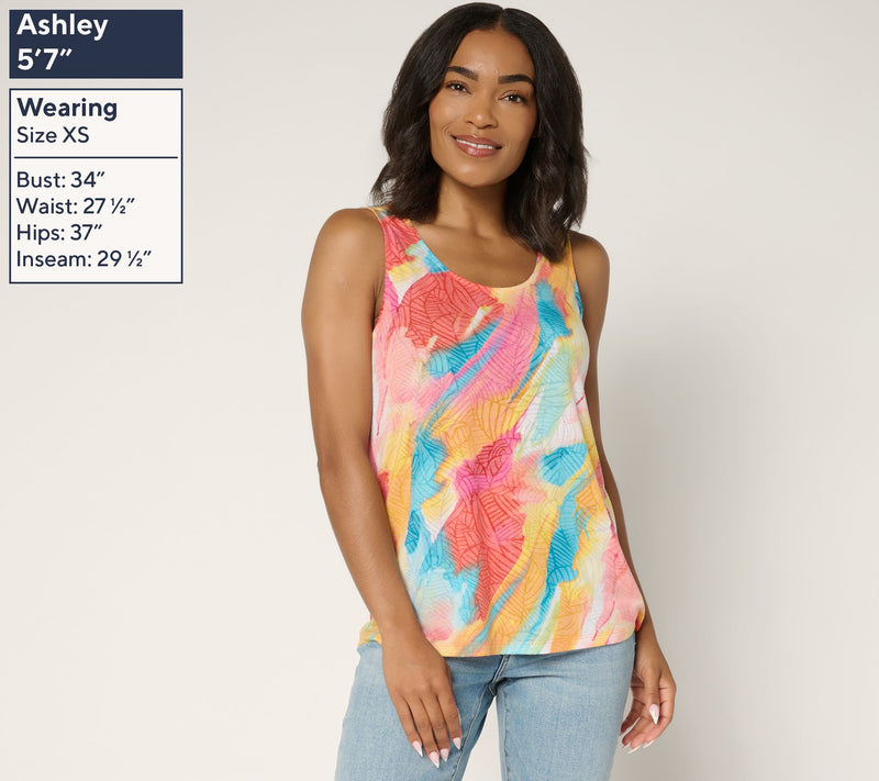 Women with Control Burnout Knit Tank — View 5