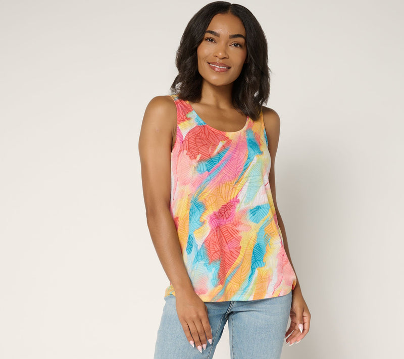 Women with Control Burnout Knit Tank — View 11