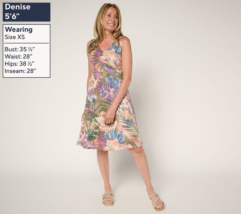 Women with Control Regular Burnout Knit Sleeveless Dress — View 8