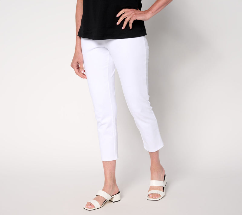 Women with Control Petite Prime Stretch Denim Crop Pants — View 7