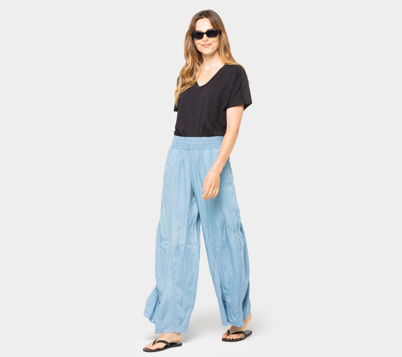 Peace Love World Boheme Regular Drapey Lyocell Wide Leg Jeans — View 12
