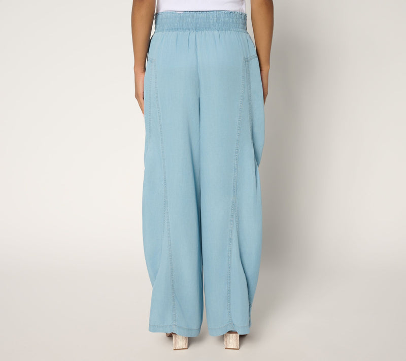 Peace Love World Boheme Regular Drapey Lyocell Wide Leg Jeans — View 9