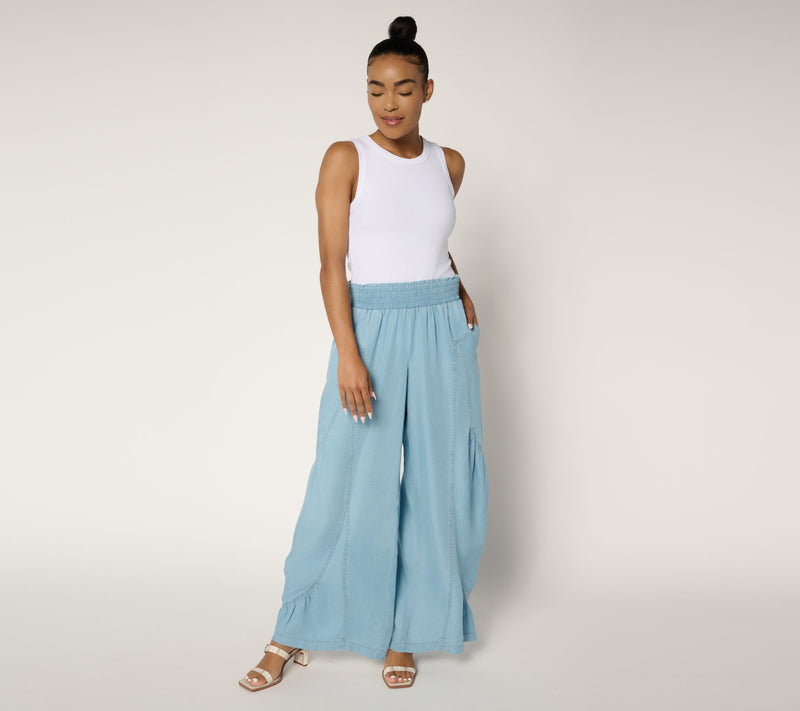Peace Love World Boheme Regular Drapey Lyocell Wide Leg Jeans — View 10