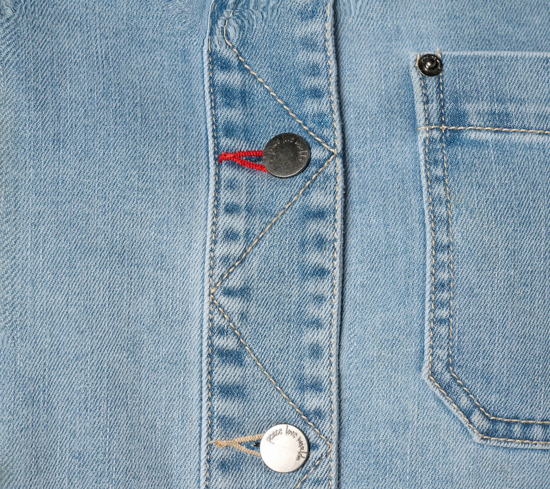 Peace Love World Short-Sleeve Denim Jacket — View 6