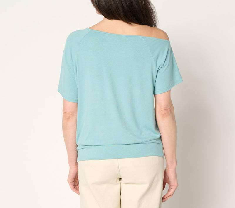 BEAUTIFUL by Lawrence Zarian Kacey Refined Knit Off The Shoulder Top — View 10