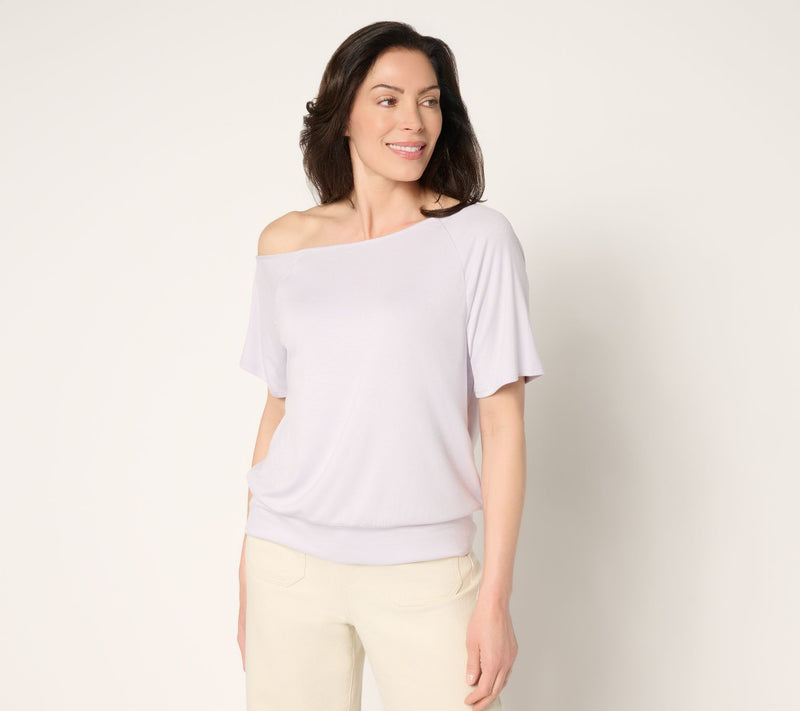 BEAUTIFUL by Lawrence Zarian Kacey Refined Knit Off The Shoulder Top — Main view