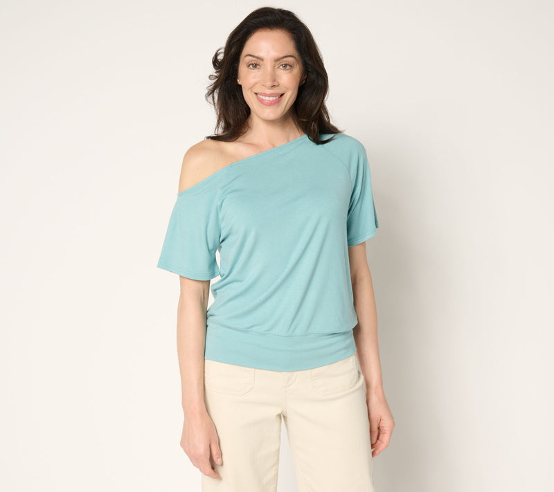 BEAUTIFUL by Lawrence Zarian Kacey Refined Knit Off The Shoulder Top — View 5