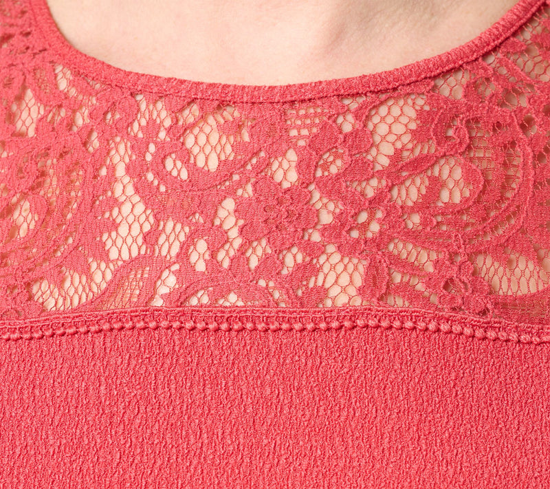 BEAUTIFUL by Lawrence Zarian The Holly Lace Crew Neck 3/4 Sleeve Top — View 14