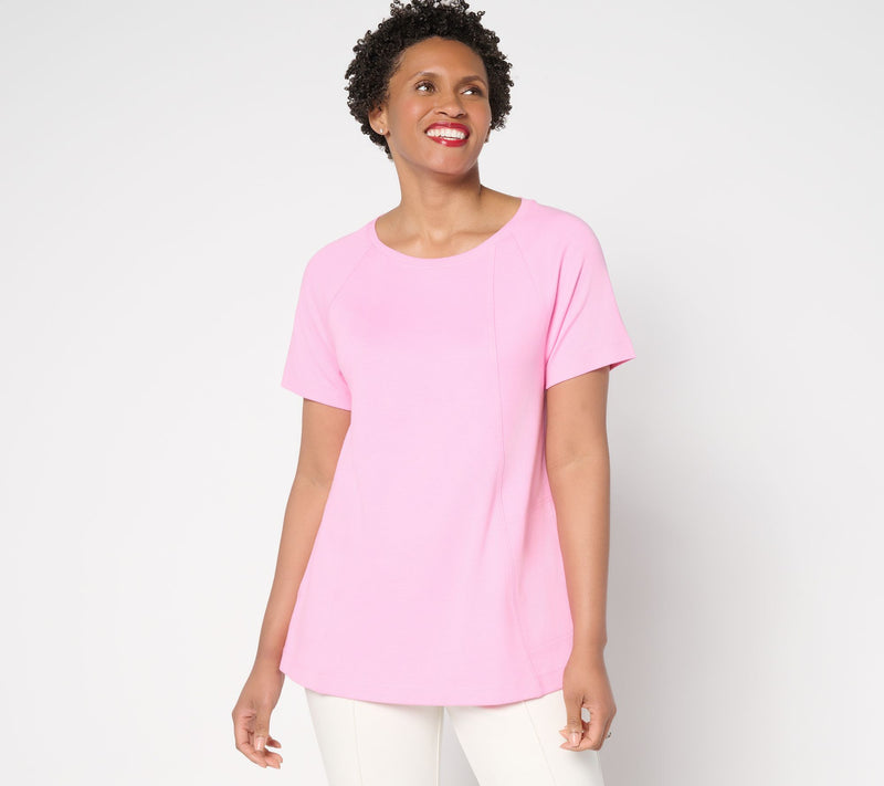 Isaac Mizrahi Live! Essentials Pima Cotton Short Sleeve Top — View 12