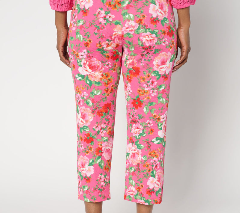 Isaac Mizrahi Live! Tall Texture Knit Crop Pants with Snap Trim — View 12