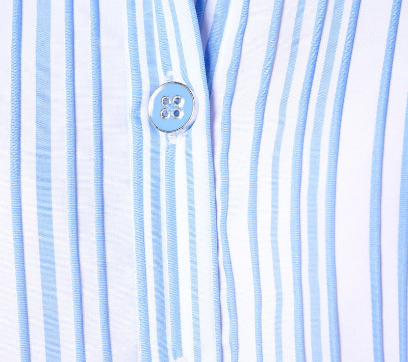Joan Rivers Stretch Woven Textured Stripe Button-Front Shirt — View 5