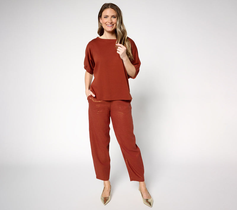 Carla Rockmore Collection 100% Cotton Dolman Sleeve Top — View 15