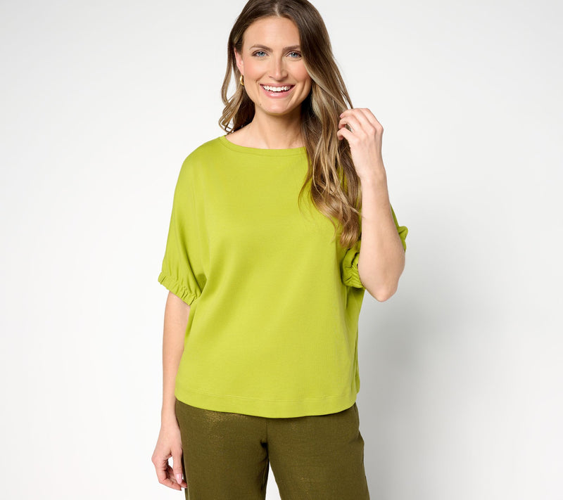 Carla Rockmore Collection 100% Cotton Dolman Sleeve Top — View 9