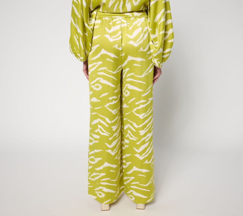 Carla Rockmore Collection Regular Wide Leg Pull-On Satin Pant — View 14