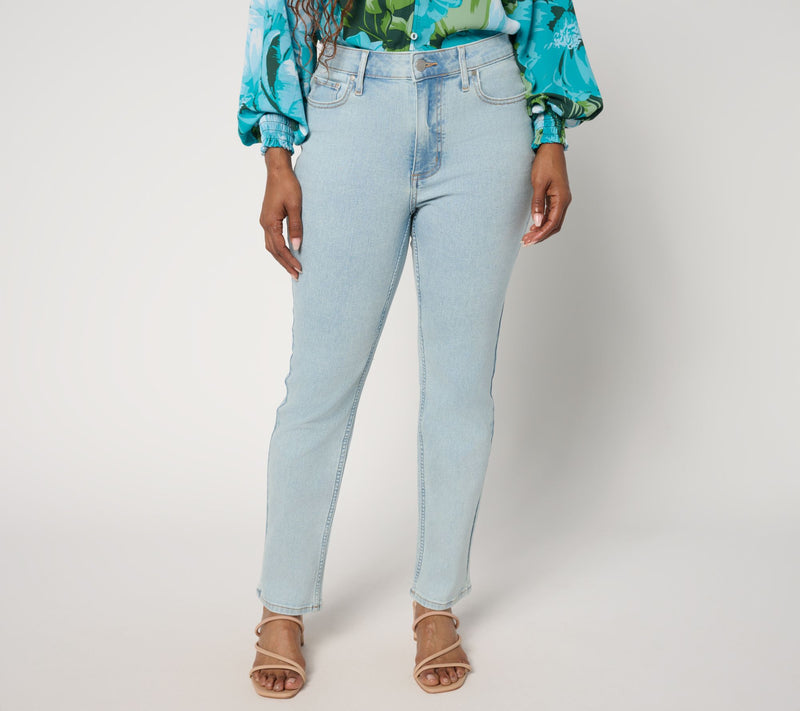 BEAUTIFUL by Lawrence Zarian Petite Classic Straight Leg Jean- Indigo — View 5