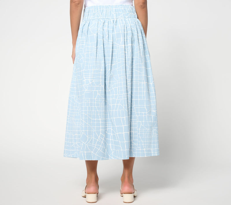 Me by Jennie Garth Petite Printed City Map Midi Skirt — View 8