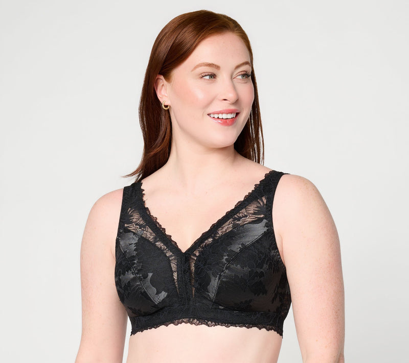 Breezies Lace and Micro Cross-Dyed Bralette — View 5