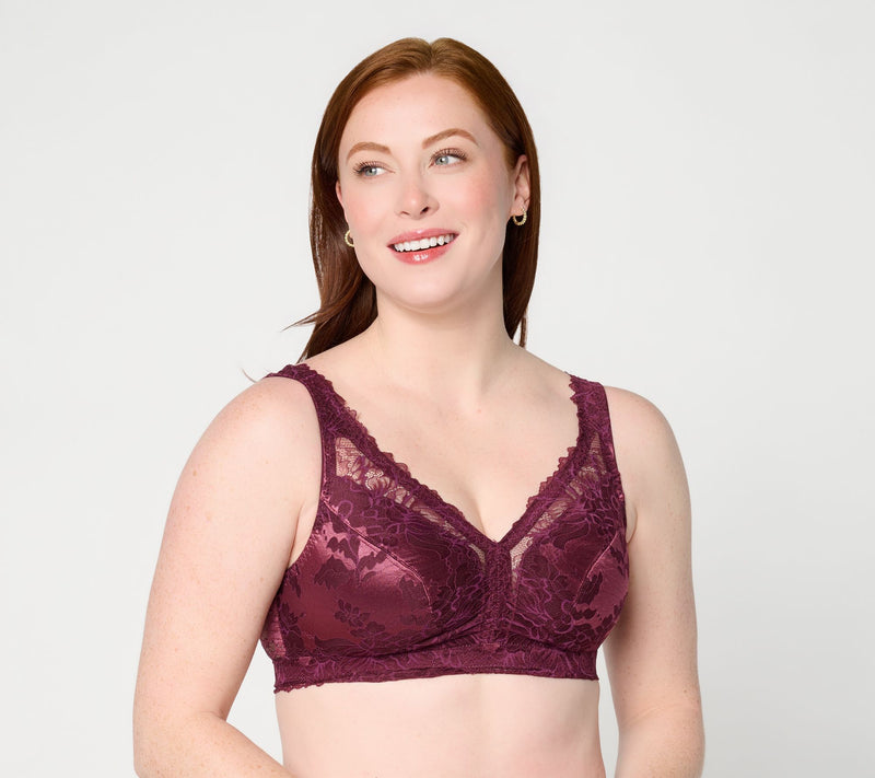 Breezies Lace and Micro Cross-Dyed Bralette — View 7