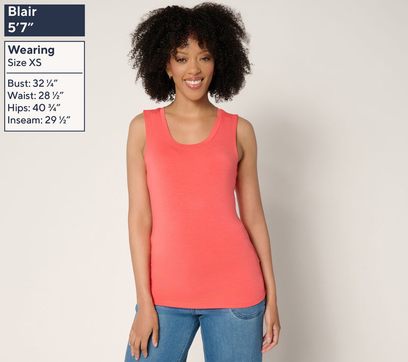 Joan Rivers Wardrobe Builders ButterSoft Tank Top — View 3
