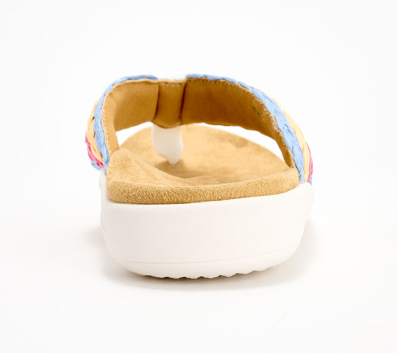 Revitalign Orthotic Memory Foam Thong Sandals - Yumi Raffia — View 22
