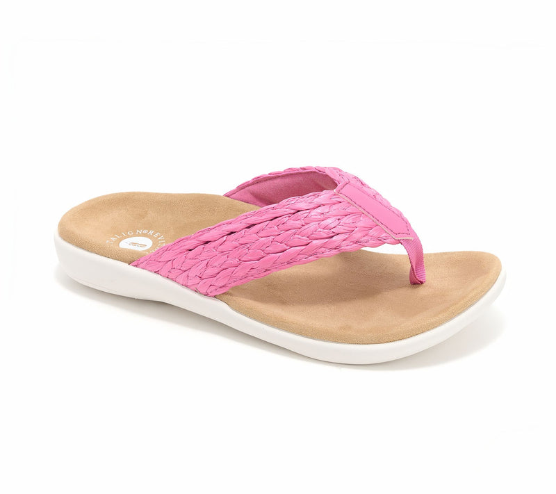 Revitalign Orthotic Memory Foam Thong Sandals - Yumi Raffia — View 3