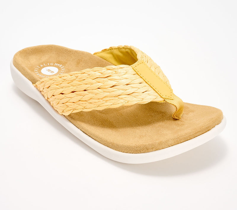 Revitalign Orthotic Memory Foam Thong Sandals - Yumi Raffia — View 5