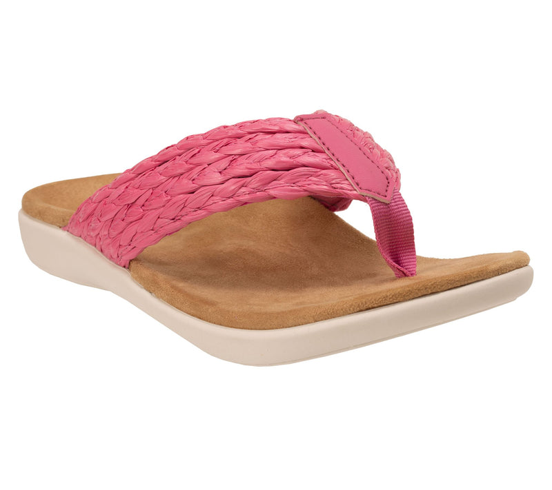 Revitalign Orthotic Memory Foam Thong Sandals - Yumi Raffia — View 17