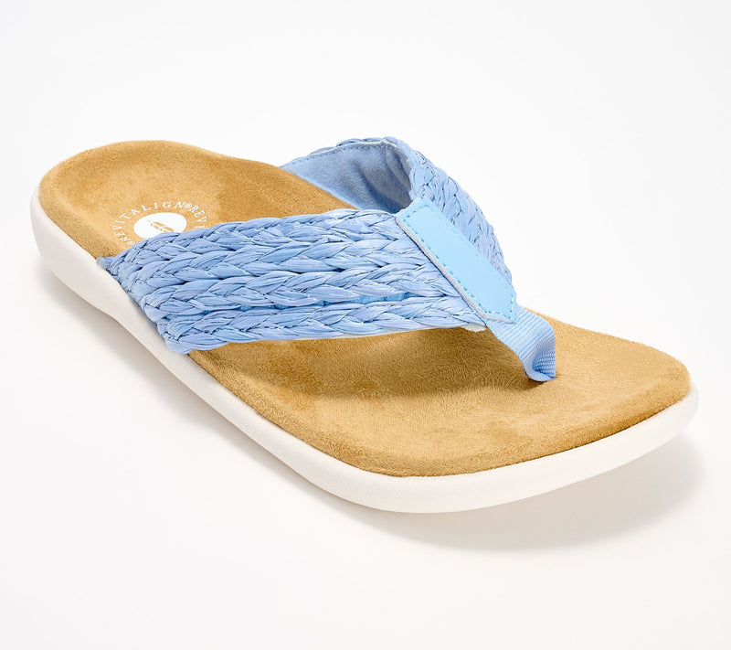 Revitalign Orthotic Memory Foam Thong Sandals - Yumi Raffia — View 7