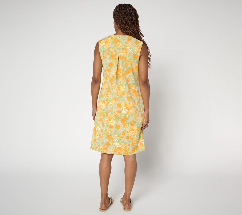 Isaac Mizrahi Live! Regular Printed Texture Knit Shift Dress — View 4