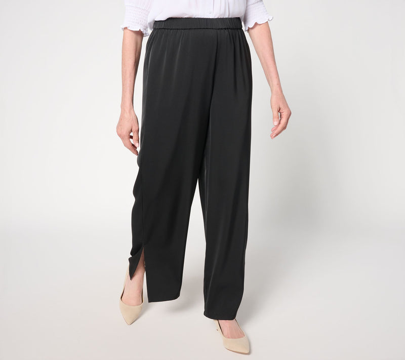 Dennis Basso Regular Stretch Woven Wide Leg Pull-On Pant — View 7
