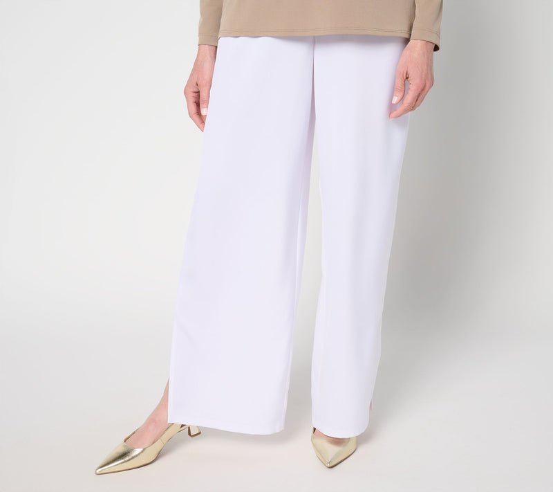 Dennis Basso Petite Stretch Woven Wide Leg Pull-On Pant — View 7