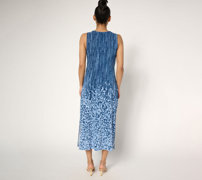 Dennis Basso Regular Italia Knit Twist Front Printed Dress — View 4