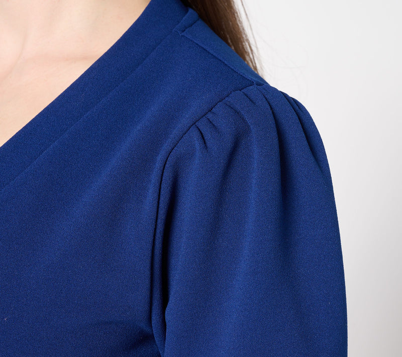 Dennis Basso Luxe Crepe Cropped Shrug — View 14