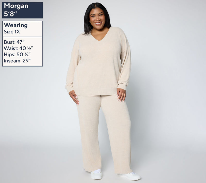 Barefoot Dreams Reg. CozyChic Ultra Lite Pullover & Wide Leg Pant Set — View 14