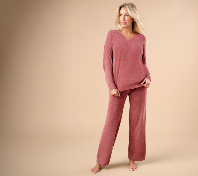 Barefoot Dreams Petite CozyChic Ultra Lite Pullover & Wide Leg Pant Set — View 20