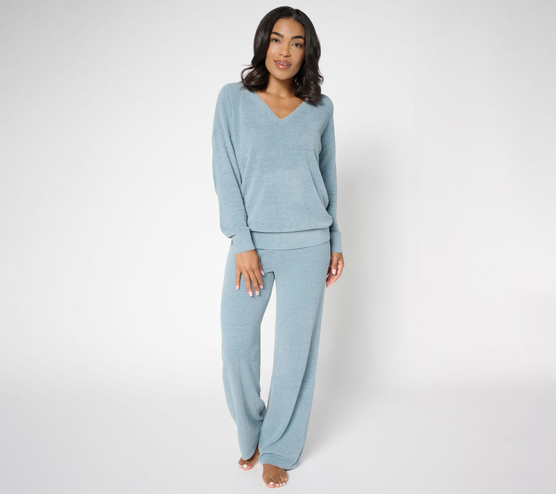 Barefoot Dreams Tall CozyChic Ultra Lite Pullover & Wide Leg Pant Set — View 5