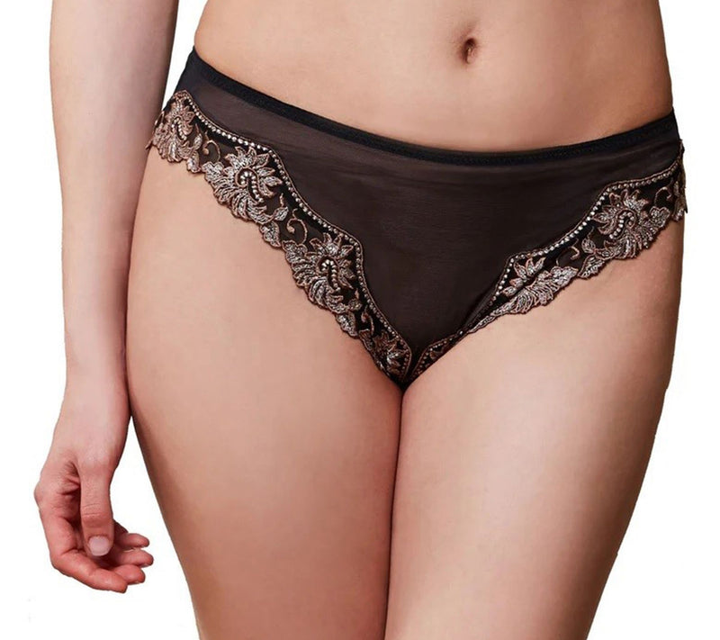 Lunaire Sevilla Hi-Cut Tanga Panty with Lace Trm — View 13