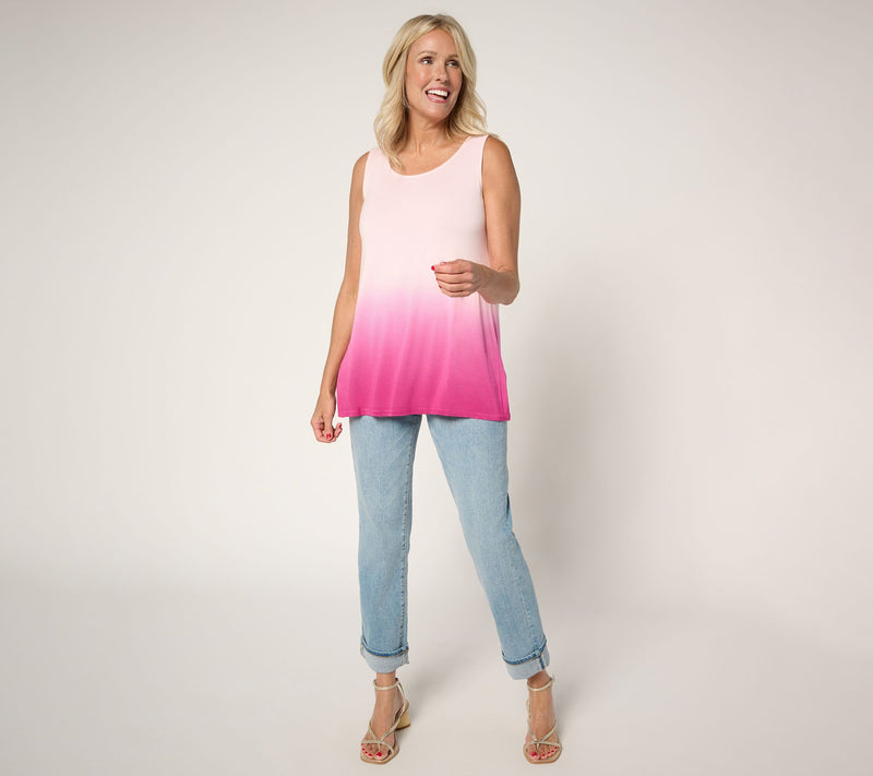 LOGO Layers by Lori Goldstein Knit Dip Dyed Tank — View 16