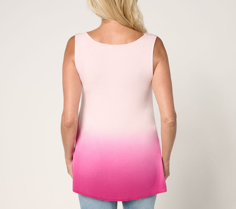 LOGO Layers by Lori Goldstein Knit Dip Dyed Tank — View 15