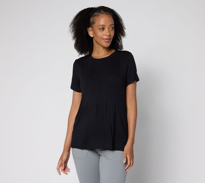 Cuddl Duds Soft Stretch Peplum Tee — Main view