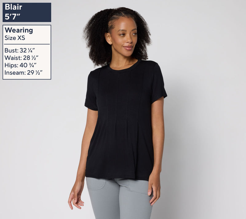 Cuddl Duds Soft Stretch Peplum Tee — View 10