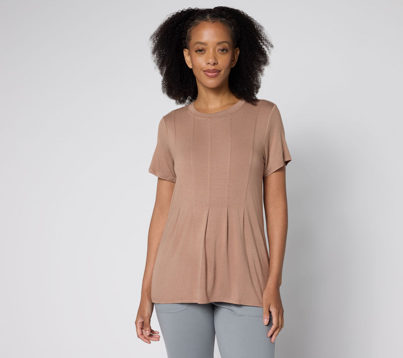 Cuddl Duds Soft Stretch Peplum Tee — View 9