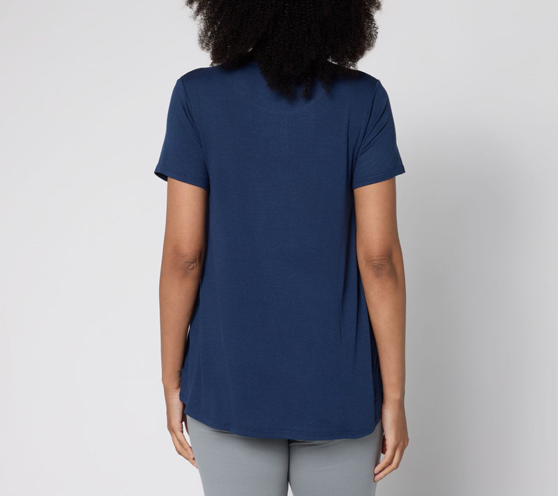 Cuddl Duds Soft Stretch Peplum Tee — View 11