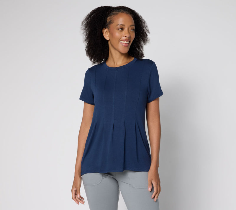 Cuddl Duds Soft Stretch Peplum Tee — View 5