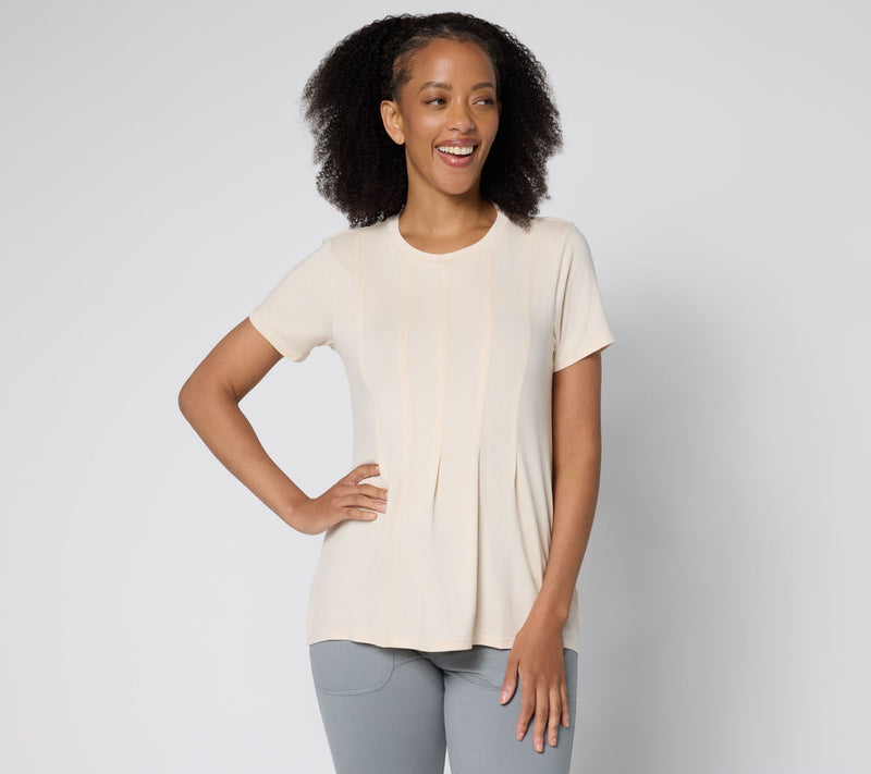 Cuddl Duds Soft Stretch Peplum Tee — View 7