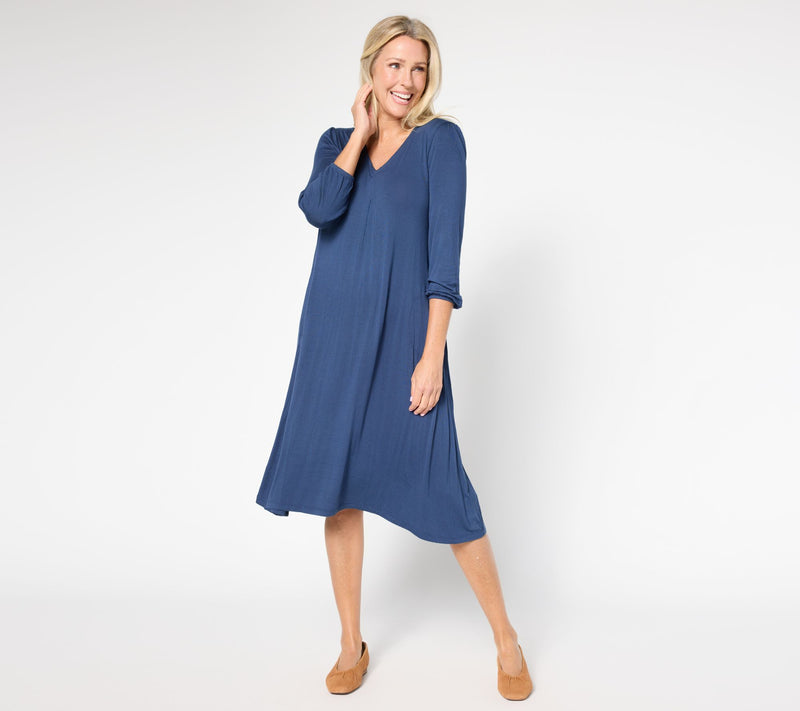 Cuddl Duds Soft Stretch Lounge Dress — Main view