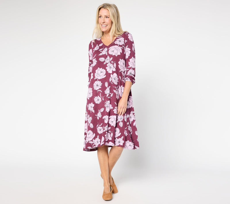 Cuddl Duds Soft Stretch Lounge Dress — View 5