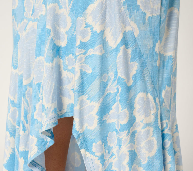 Peace Love World Boheme Regular Knit Flutter Sleeve V-Neck Dress — View 6