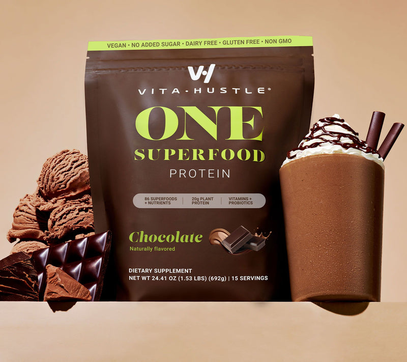 VitaHustle ONE Superfood Plant-Based Protein Shake 15-Servings — View 8